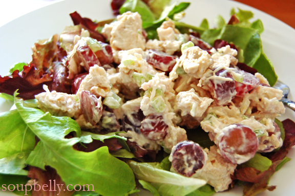 Chicken Salad with Red Grapes and Walnuts