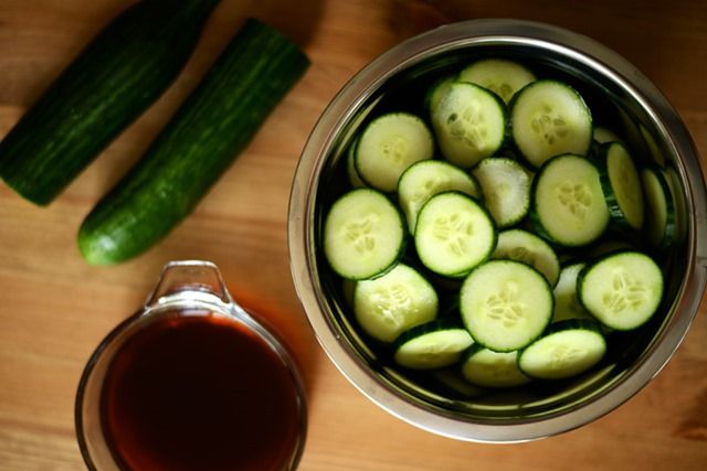 Japanese soy vinegar pickled cucumbers 1