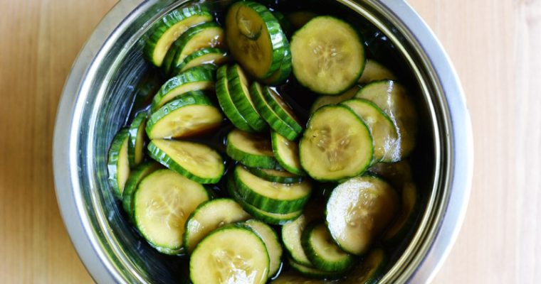 Japanese soy vinegar pickled cucumbers