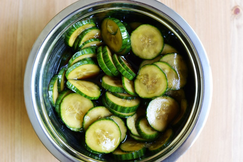 Japanese soy vinegar pickled cucumbers